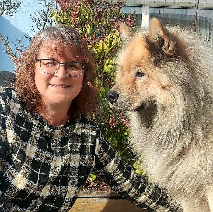 Martina Keck mit Hund